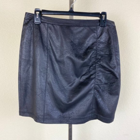 NWT Free People: Rumi Ruched Suede Mini Skirt - Picture 3 of 6